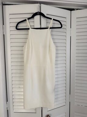 French Connection White Mini Slip Dress